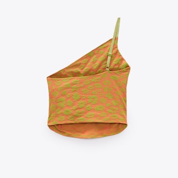 SOLD‼️ ZARA ASYMMETRIC JACQUARD TOP - Picture 6 of 7